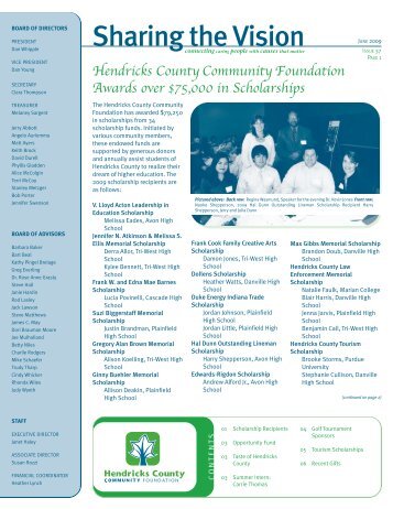 Sharing the Vision - Hendricks County Community Foundation