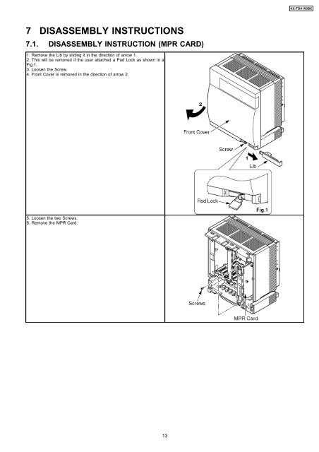 KX-TDA100BX - Panasonic