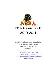 NSBA Handbook 2010-2011 - Sport Nova Scotia