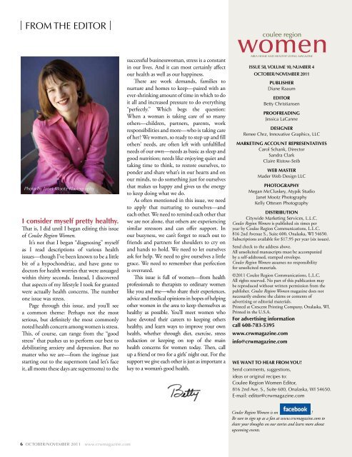 October/November - Coulee Region Women's Magazine