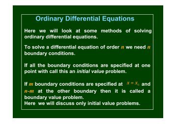 Ordinary Differential Equations