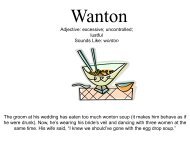 Adjective: excessive; uncontrolled; lustful Sounds Like: wonton The ...