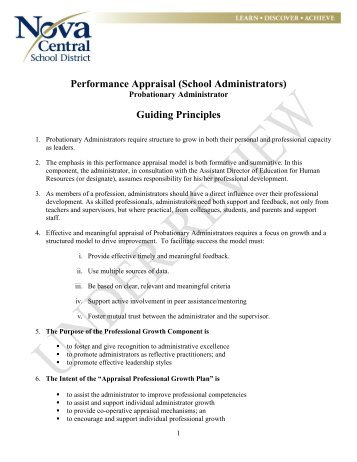 Performance Appraisal (School Administrators) - Nova Central ...
