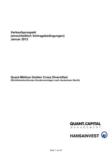 Verkaufsprospekt - Quant.Capital Management GmbH