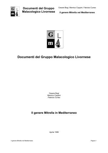 Il genere Mitrella in Mediterraneo - SocietÃƒÂ  Italiana di Malacologia