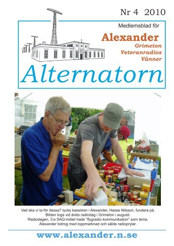 Nummer 4, 2010 - Alexander - Grimeton Veteranradios Vänner