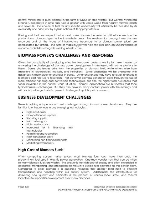 Biomass Feasibility Project Final Report - Xcel Energy