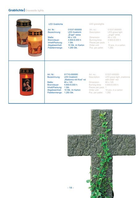 Katalog 2012.indd - Hofer Kerzen Vertrieb Ges.m.b.H.