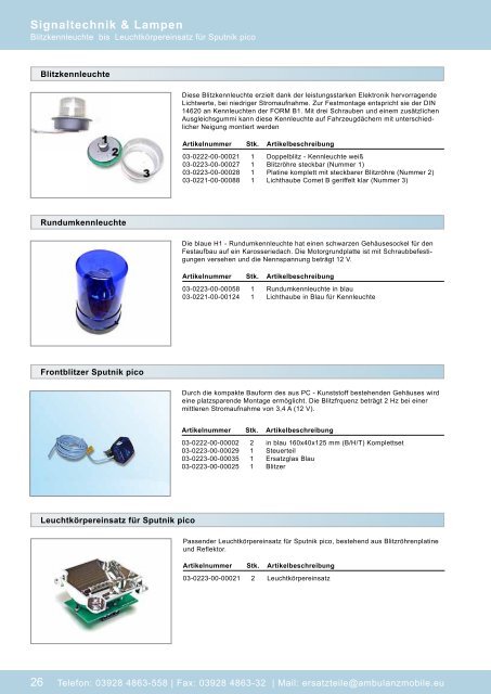 Der Baugruppenkatalog - ATOS Ambulanz Mobile