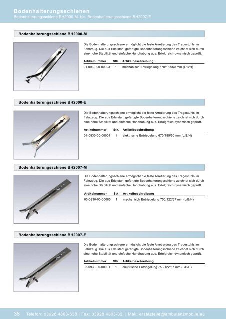 Der Baugruppenkatalog - ATOS Ambulanz Mobile