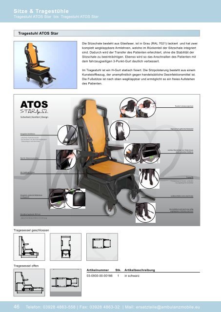 Der Baugruppenkatalog - ATOS Ambulanz Mobile