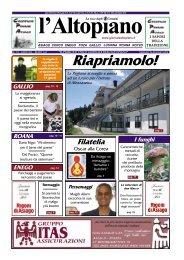 Riapriamolo! - Il Giornale dell'Altopiano