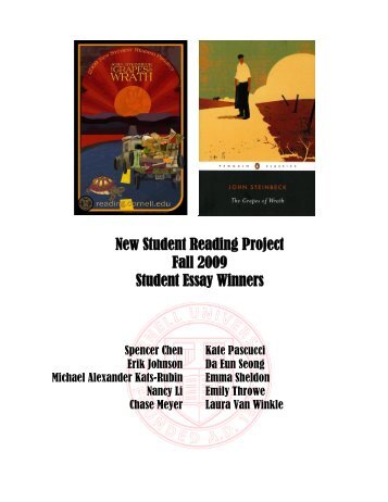 Complete text of the winning essays (pdf) - New Student Reading ...