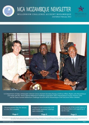 mca mozambique newsletter - Millennium Challenge Account ...