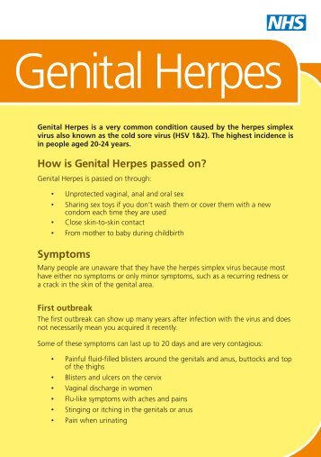 Dating with genital herpes