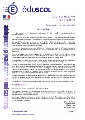 Introduction - MinistÃ¨re de l'Ãducation nationale
