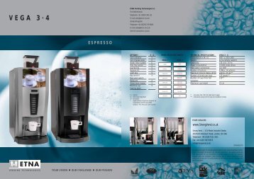 espresso vega 3.4 - Bean to Cup Coffee Machines | Office Coffee ...