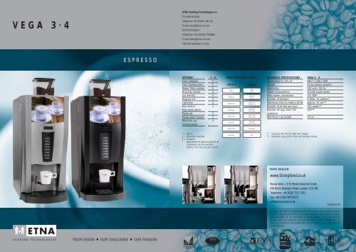 espresso vega 3.4 - Bean to Cup Coffee Machines | Office Coffee ...