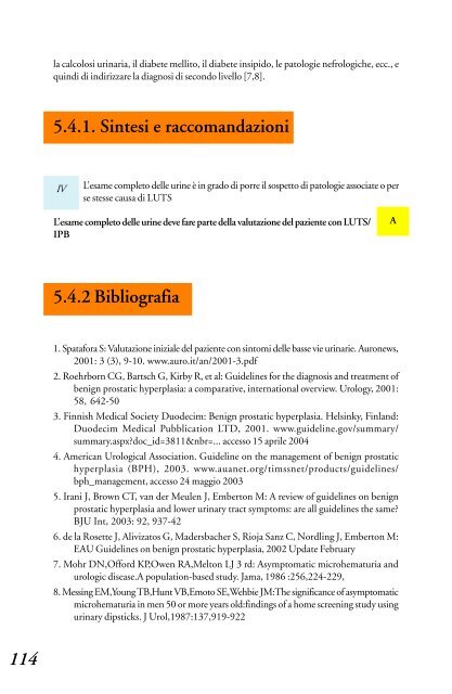 4.3.1 Sintesi e raccomandazioni - Biblioteca Medica