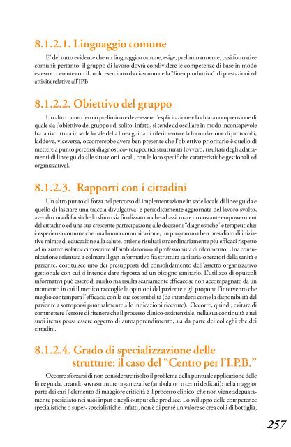 4.3.1 Sintesi e raccomandazioni - Biblioteca Medica