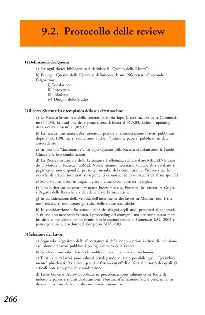 4.3.1 Sintesi e raccomandazioni - Biblioteca Medica