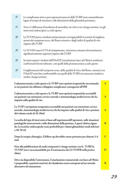 4.3.1 Sintesi e raccomandazioni - Biblioteca Medica