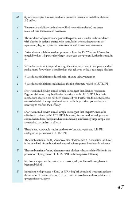 4.3.1 Sintesi e raccomandazioni - Biblioteca Medica