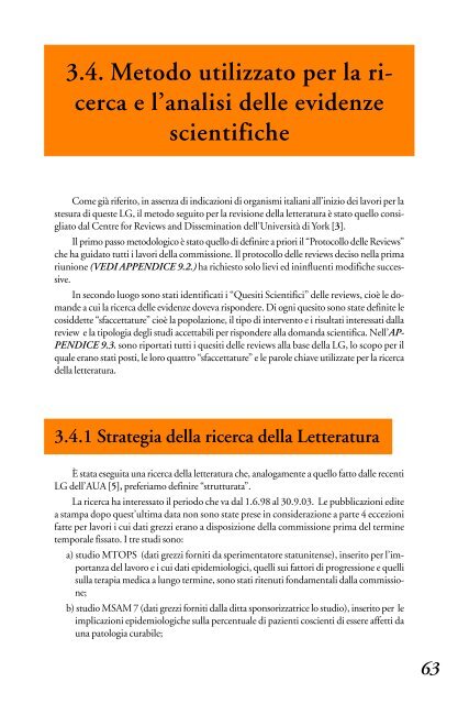 4.3.1 Sintesi e raccomandazioni - Biblioteca Medica