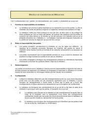 MODÃLE DE CONVENTION DE MÃDIATION - sdrcc / crdsc