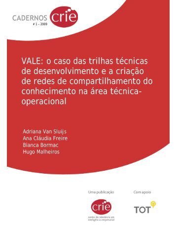 VALE: o caso das trilhas tÃ©cnicas de desenvolvimento ... - Crie - UFRJ