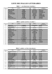 les malles litÃ©rraires - IEN des Mureaux