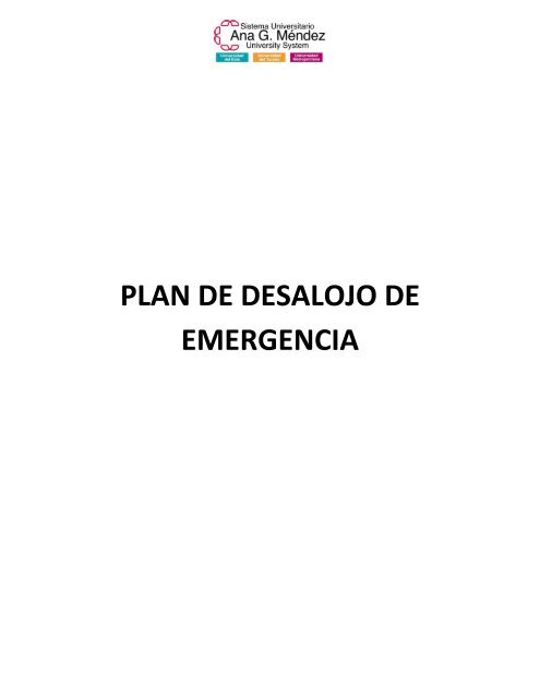 PLAN DE DESALOJO DE EMERGENCIA