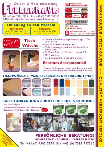 Tisch- Wäsche - Objekt- & Hotelausstattung Felbermayr GmbH