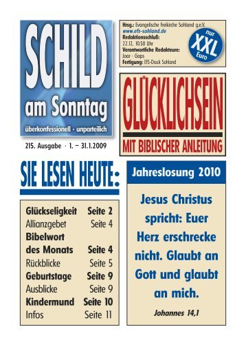 Sie leSen heute: - Evangelische Freikirche Sohland