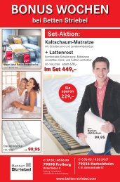 bei Betten Striebel - Betten Striebel GmbH