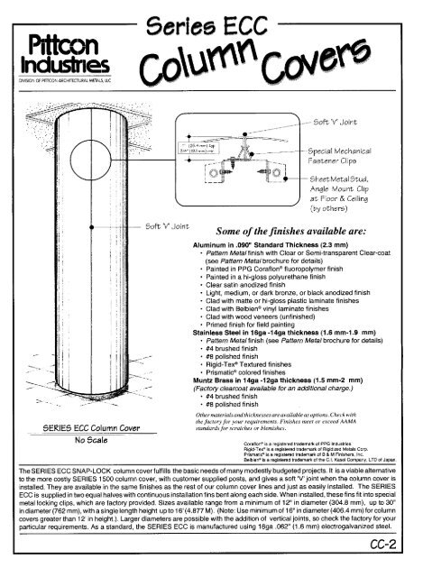 Column Cover Economy Series ECC by Pittcon