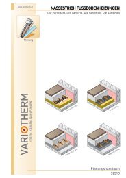 NASSESTRICH FUSSBODENHEIZUNGEN - Variotherm