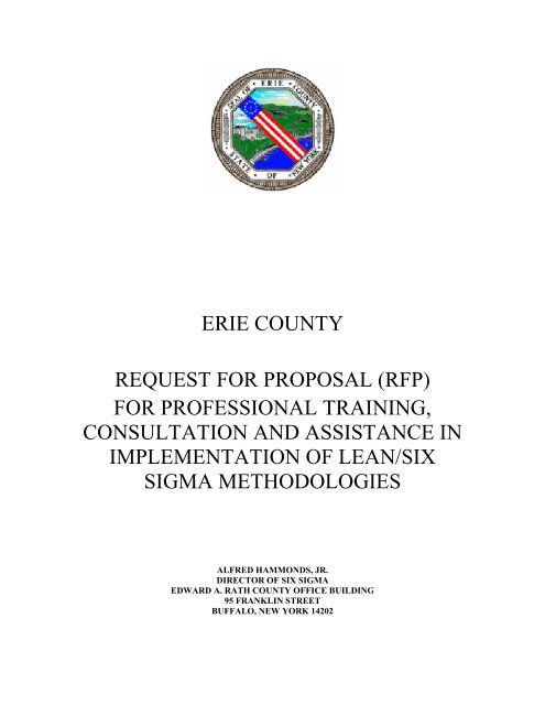 ERIE COUNTY REQUEST FOR PROPOSAL (RFP) FOR ...