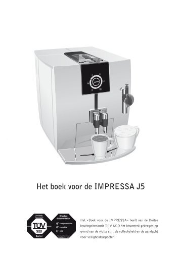 Het boek voor de IMPRESSA J5 - Van Hilst Koffie en Thee