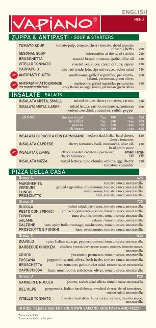 pdf menu - Vapiano