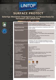 SURFACE PROTECT Gelartige Weichholz-Imprägnierung ... - LINITOP