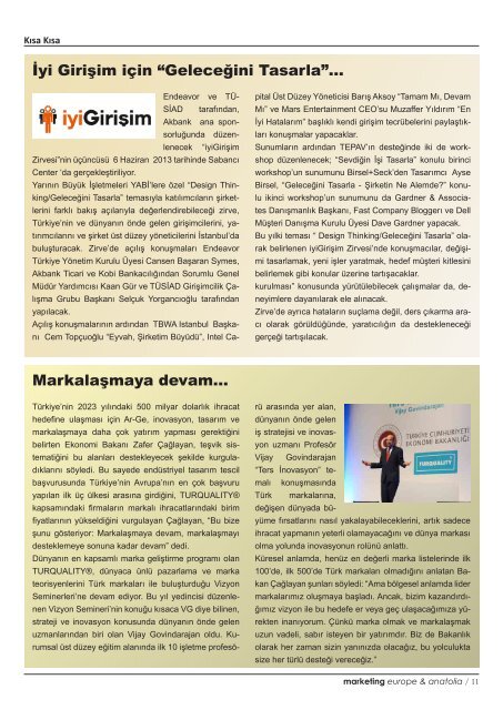 marketing europe & anatolia - Eksantrik Prodüksiyon