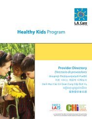Healthy Kids Program - LA Care Health Plan