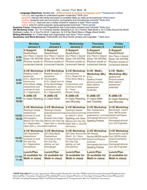 ESL Lesson Plan Week 18.pdf - eslriverside