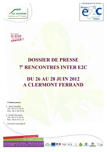 0601 DP rencontres inter E2C Auvergne 2012 DEF - RÃ©seau des ...