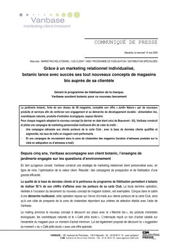 COMMUNIQUÃ DE PRESSE - Agence C3M