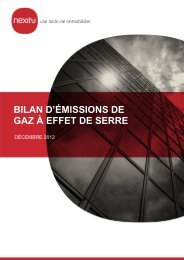 BILAN D'ÃMISSIONS DE GAZ Ã EFFET DE SERRE - Nexity