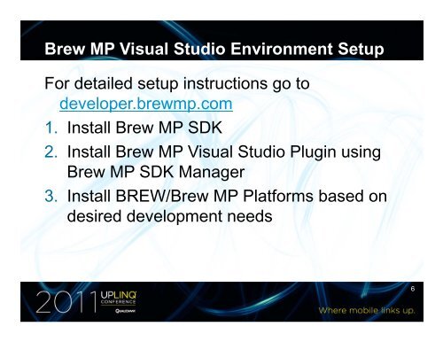 Migrating Apps from BREW to Brew MP - Uplinq