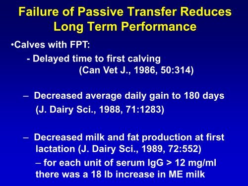 Calf Nutrition and Management: Colostrum, Nutrition and Long Term ...