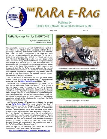 RaRa Summer Fun for EVERYONE! - Rochester Amateur Radio ...